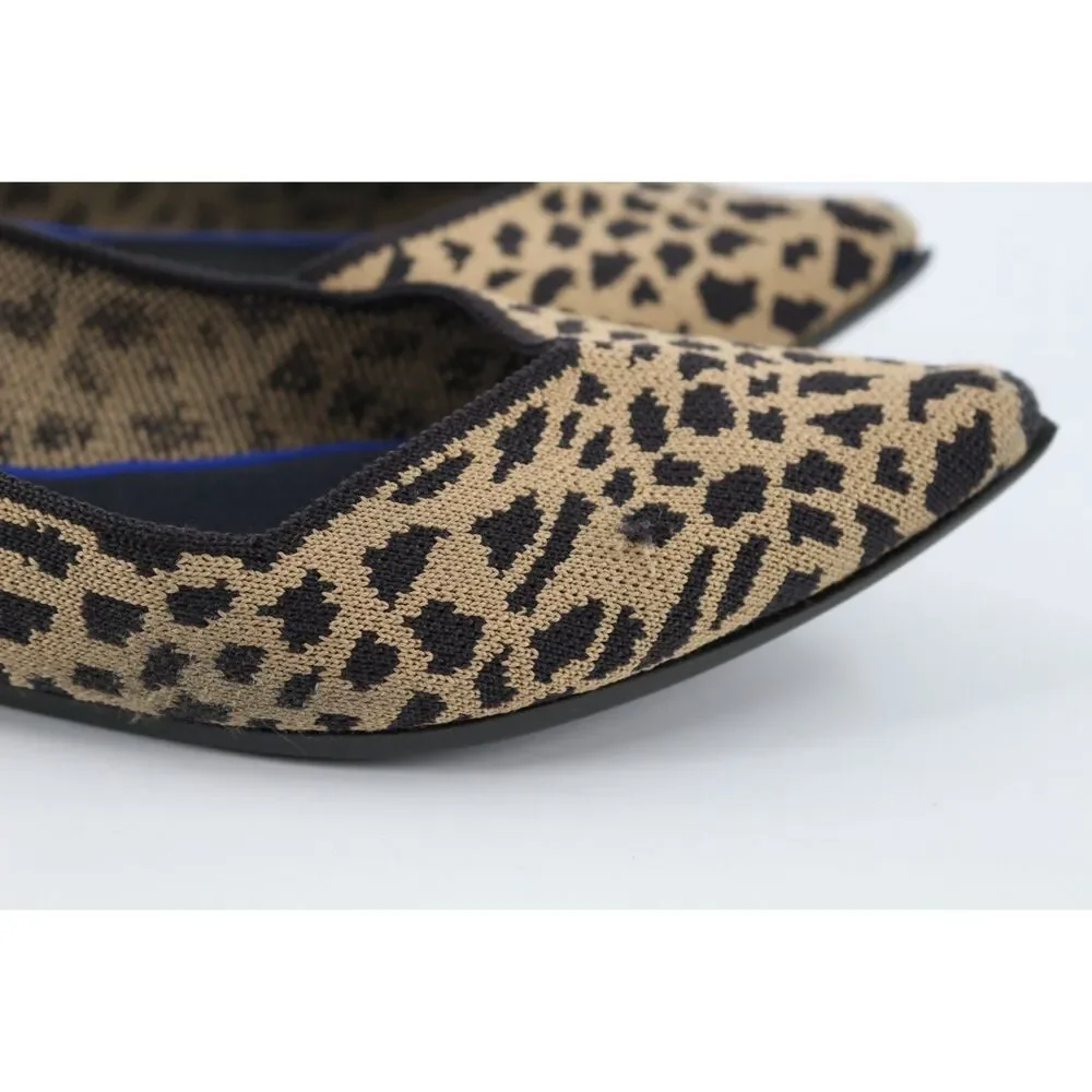 Rothy’s Women The Point Ballet Flats Cheetah Leopard Print Size 11.5